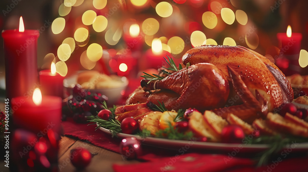 thanksgiving day with harvest and turkey candle light dinner background thanksgiving day with harvest and turkey candle light dinner background