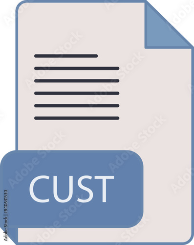 CUST file extension icon rounded lines and crisp corners