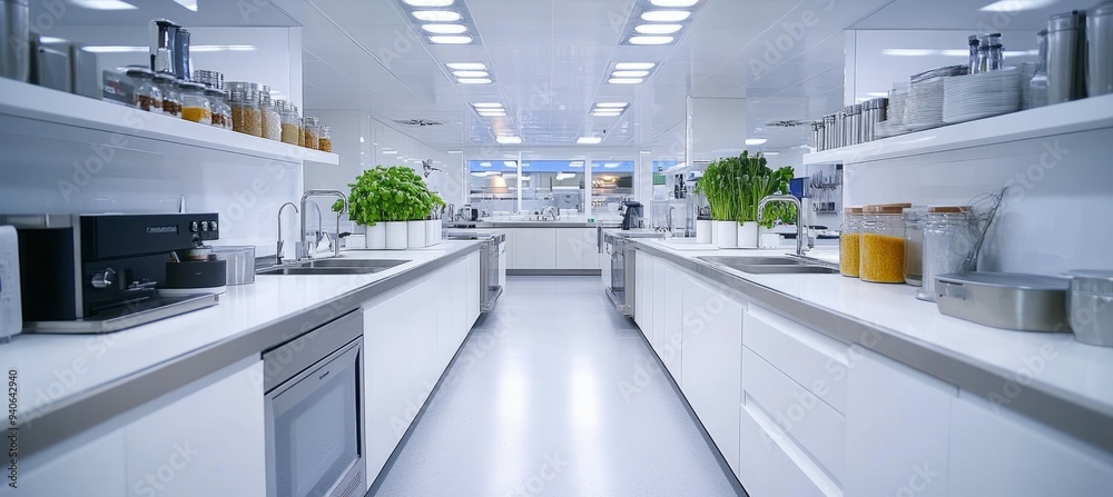 Fototapeta premium Science laboratory research interior. Generative AI technology. 