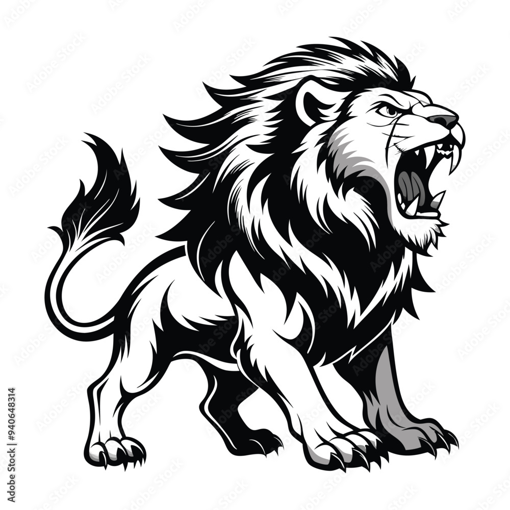 Obraz premium lion silhouette vector