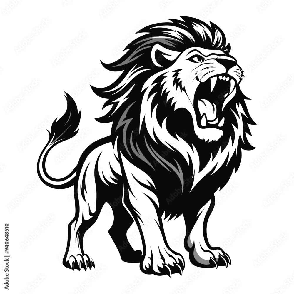 Fototapeta premium lion silhouette vector