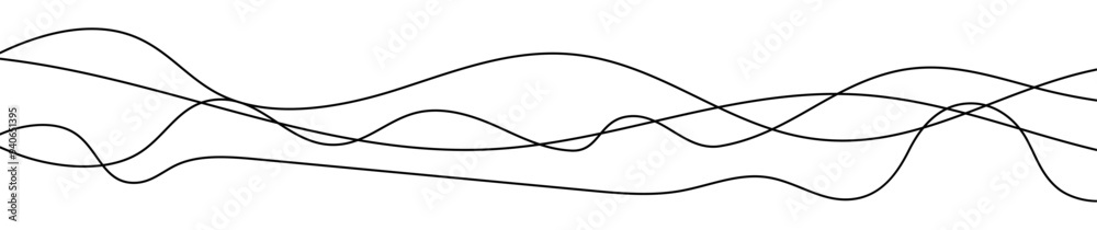Thin curved wavy lines Thin curved wavy lines
