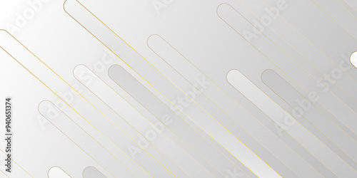 White gradient diagonal stripe line background. Motion Line golden stoke stripes layers business background metallica shin vector. Abstract monochrome elegant geometric backdrop, modern design,Vector.