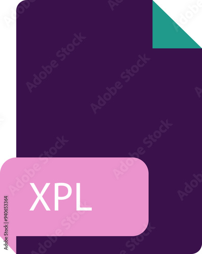 XPL file extension icon crisp corners grey colors photo