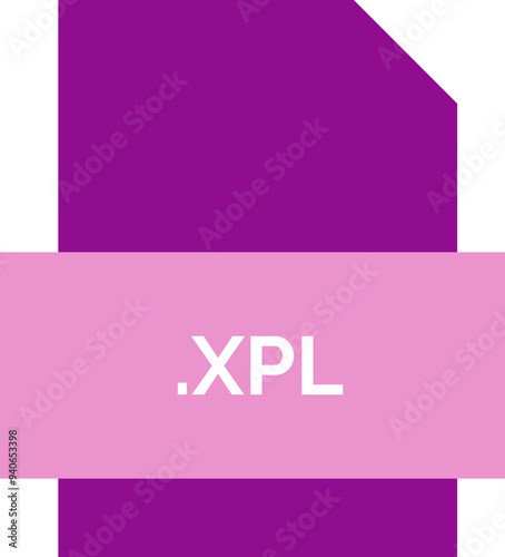 XPL File extension icon fill crisp corners with symbol photo
