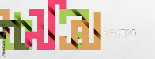 Color bend lines with shadow texture effect. Vector Illustration For Wallpaper, Banner, Background, Card, Book Illustration, landing page