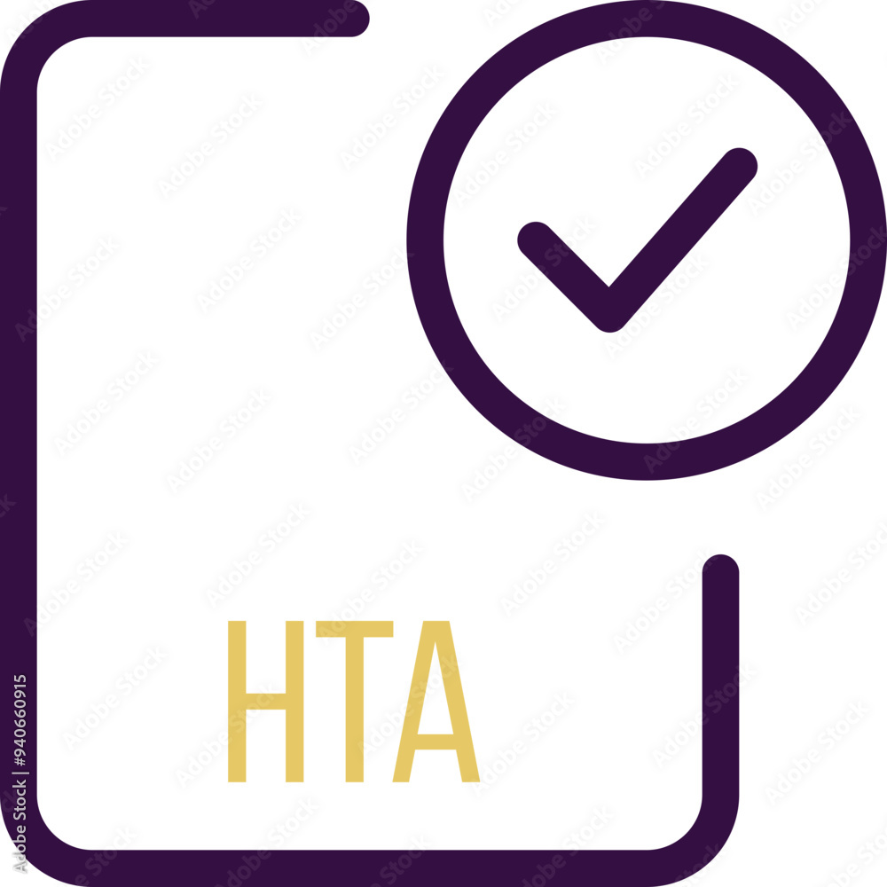 HTA File icon with checked mark HTA File icon with checked mark