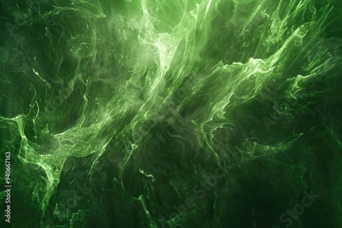 A green abstract wave background
