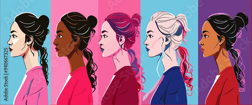 Five Different Hairstyles on Five Different Women