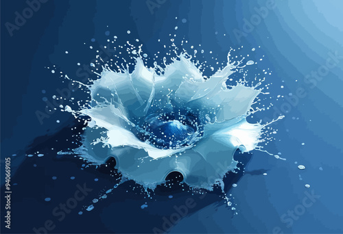 Frozen Flower: A Water Droplet's Journey