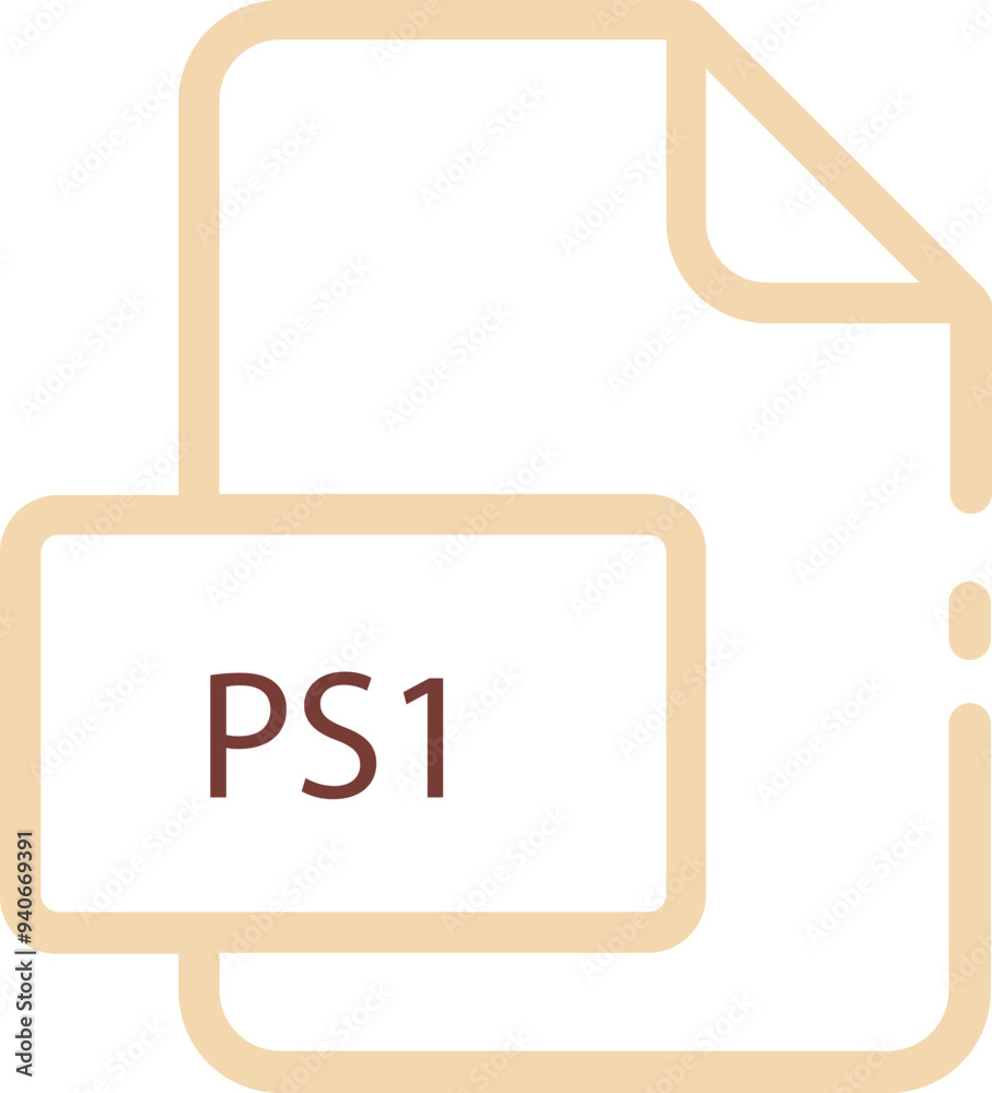 PS1 File icon with checked mark PS1 File icon with checked mark