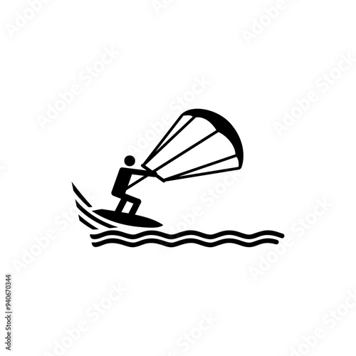 ISO prohibition safety signs_no kite surfing symbol only