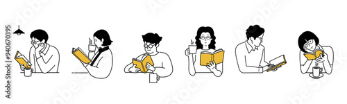 Café time while reading.