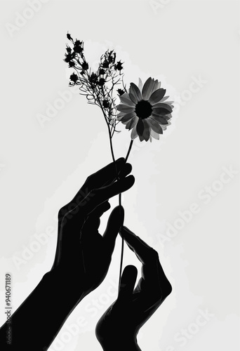 Hand Holding Flower