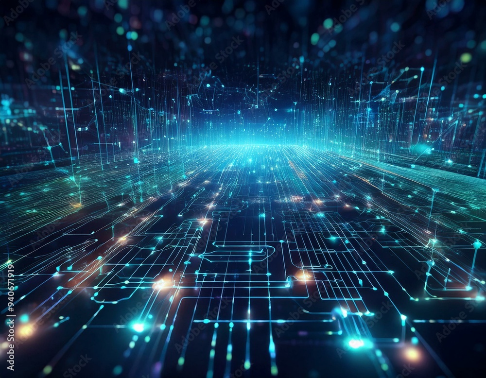 Fototapeta premium Artificial Intelligence and Big Data