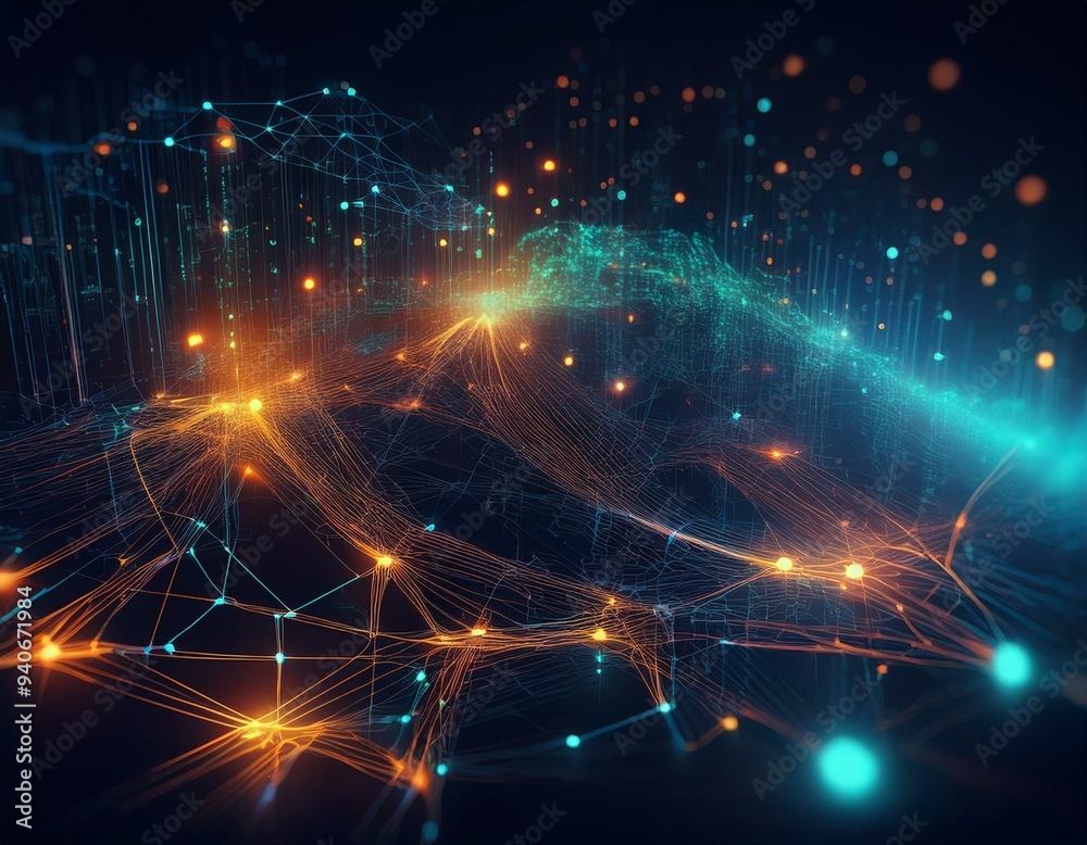 Obraz premium Artificial Intelligence and Big Data