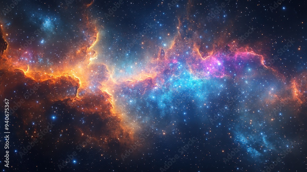 Fototapeta premium Cosmic Odyssey: Exploring Interstellar Space