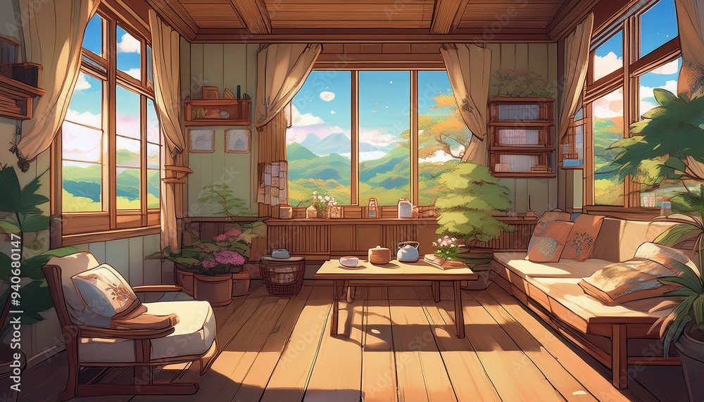 Fototapeta premium カントリー調の部屋