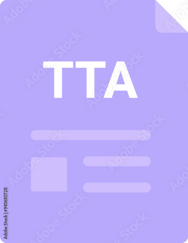 TTA file icon with symbols photo