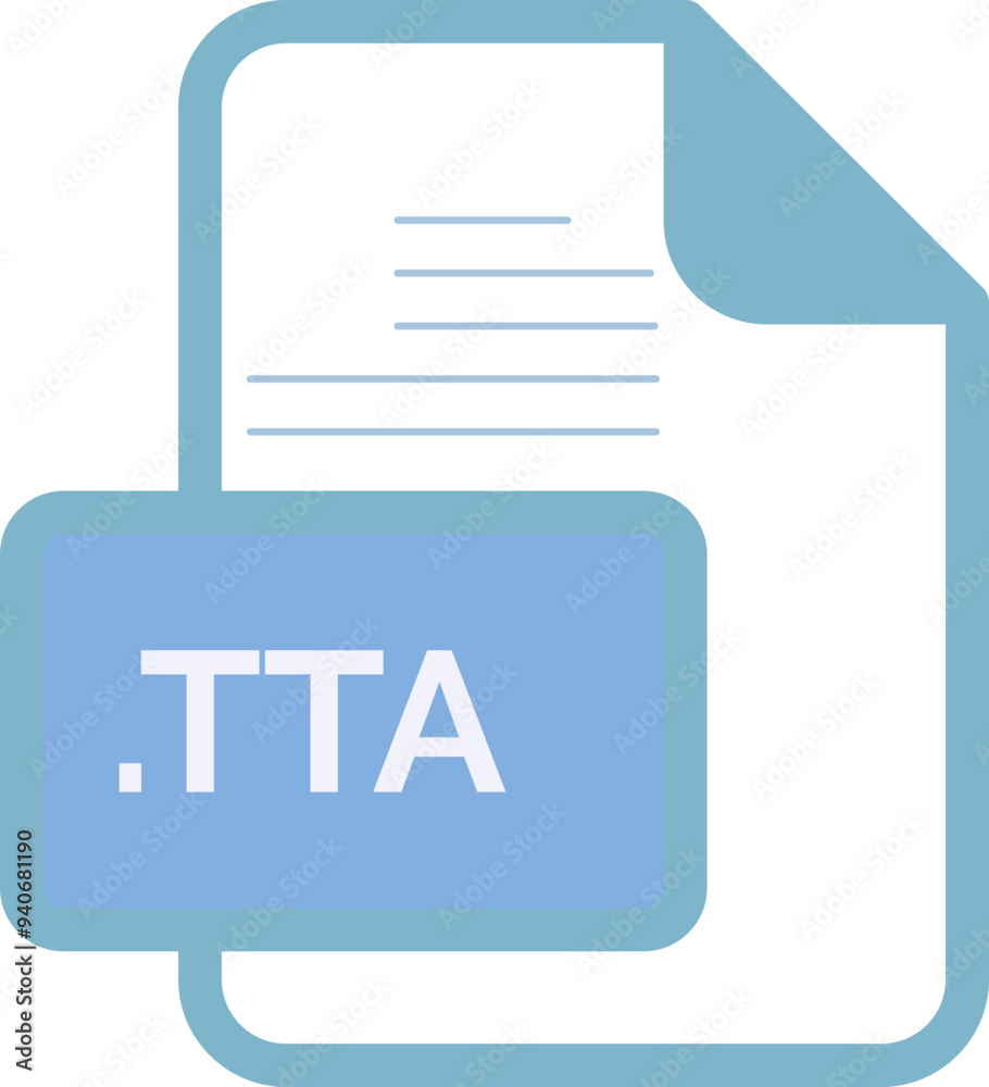 TTA File extension icon little dot and color fill TTA File extension icon little dot and color fill