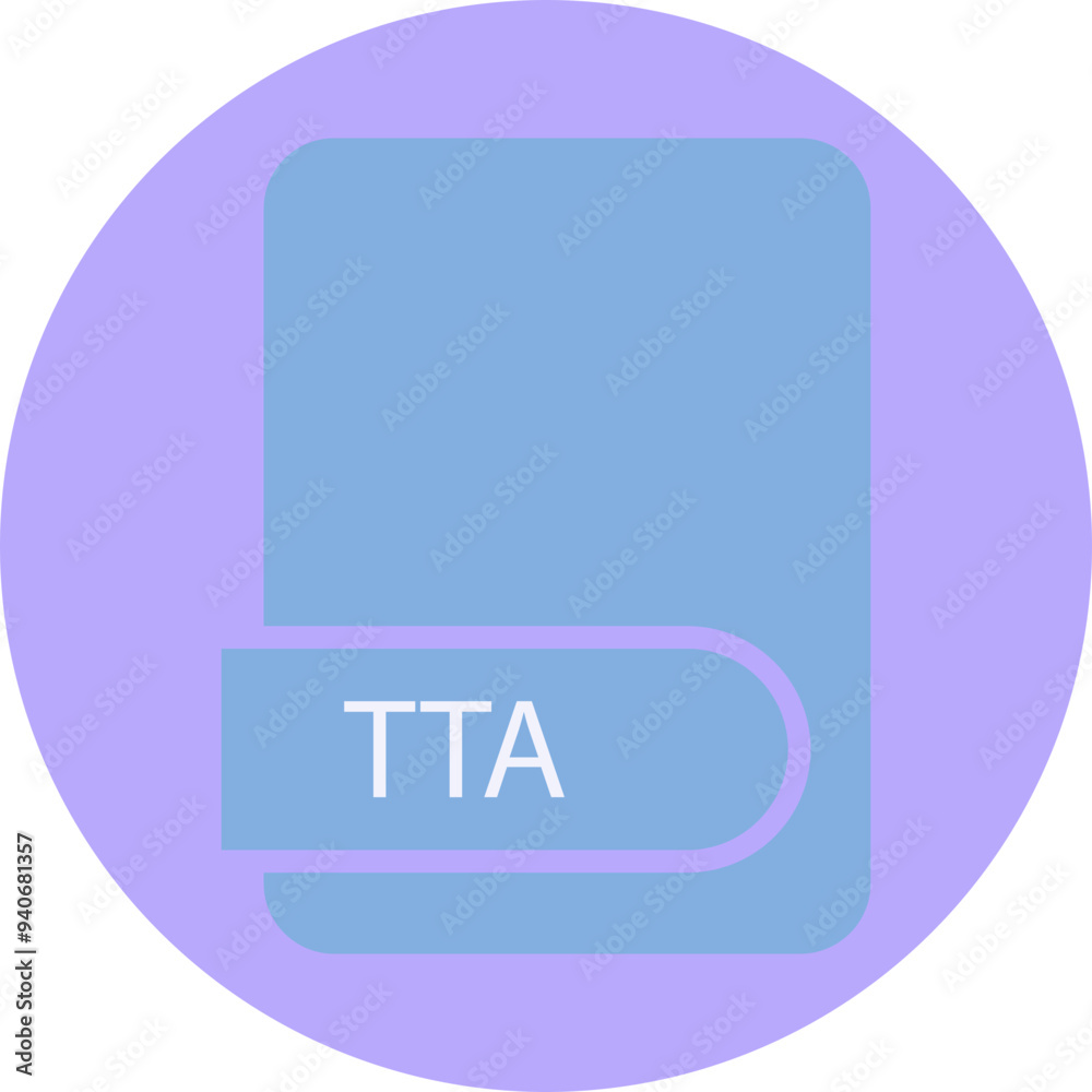 TTA File format icon circular TTA File format icon circular