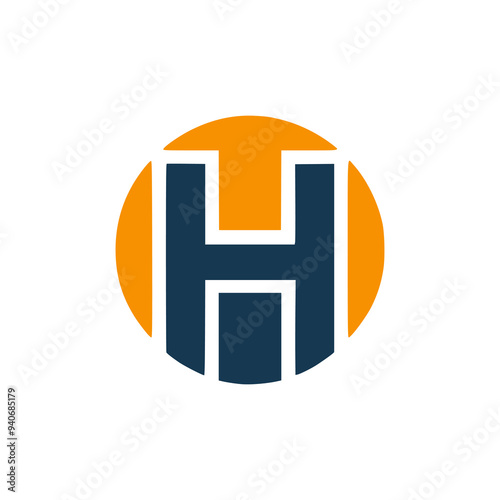 letter H crypto startup company logo vector illustration template design
