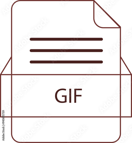 GIF File icon black outline photo