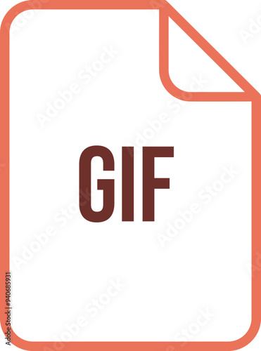 GIF File icon fill rounded corners bold photo