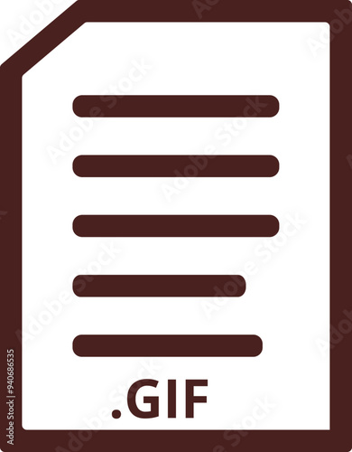 GIF line document icon photo