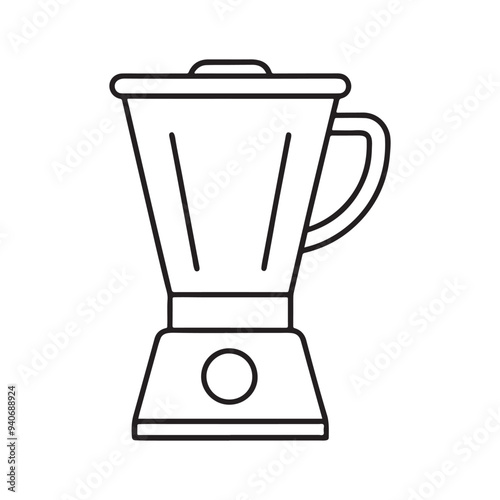 Multi blender icon, food processor outline vector icon, Simple element illustration. blender concept outline symbol design.