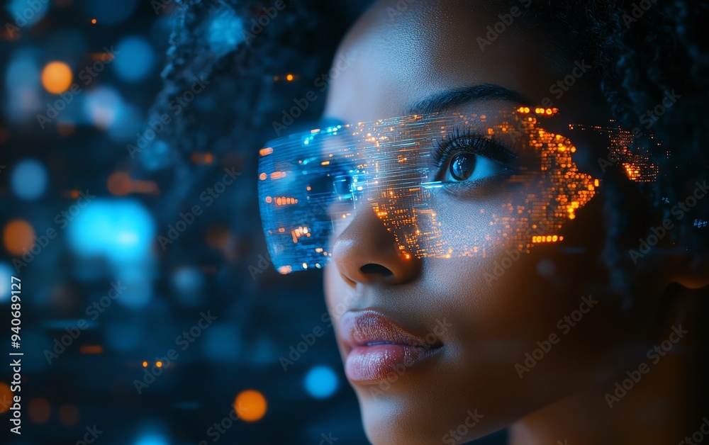 AI cyber security threat analysis with a female African American IT specialist AI cyber security threat analysis with a female African American IT specialist