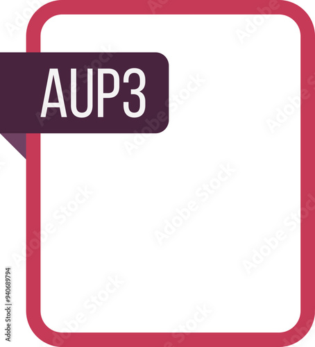 AUP3 File rectangular icon