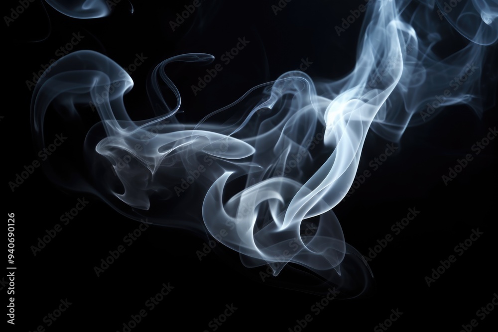 smoke blow isolated on dark background smoke blow isolated on dark background