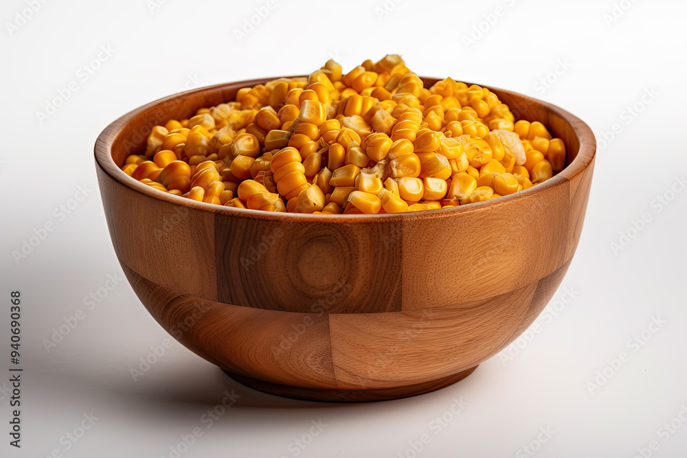 Fresh Loose Corns in a Wooden Bowl Showcasing the Vibrant Yellow Kernels and Rustic Presentation Perfect for Culinary Visuals Fresh Loose Corns in a Wooden Bowl Showcasing the Vibrant Yellow Kernels and Rustic Presentation Perfect for Culinary Visuals