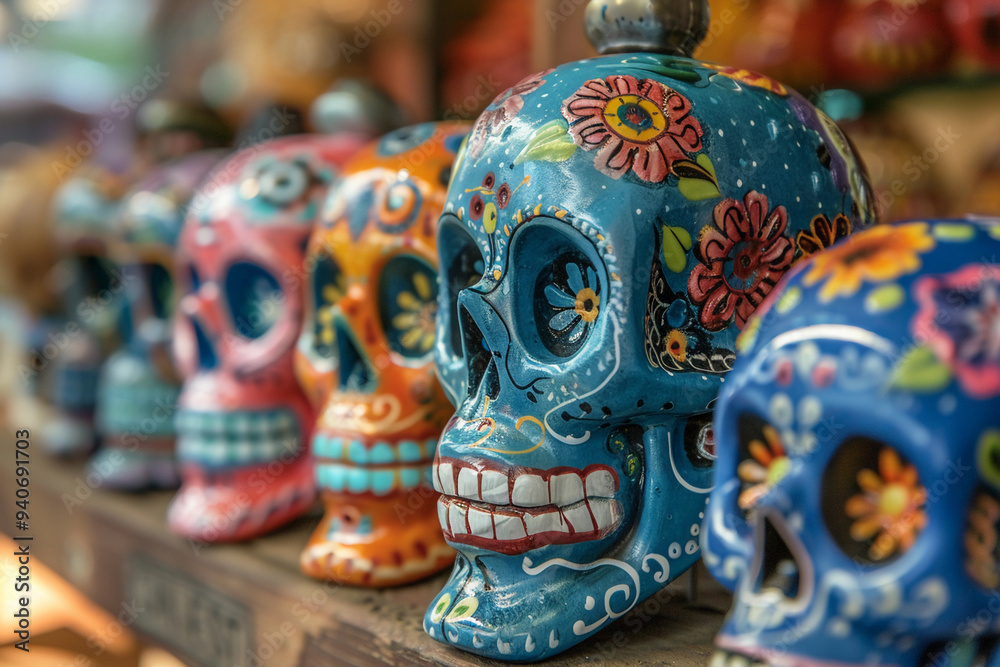 Beautiful greeting card with bright holiday composition for happy to joy celebrate dia de muertos Beautiful greeting card with bright holiday composition for happy to joy celebrate dia de muertos