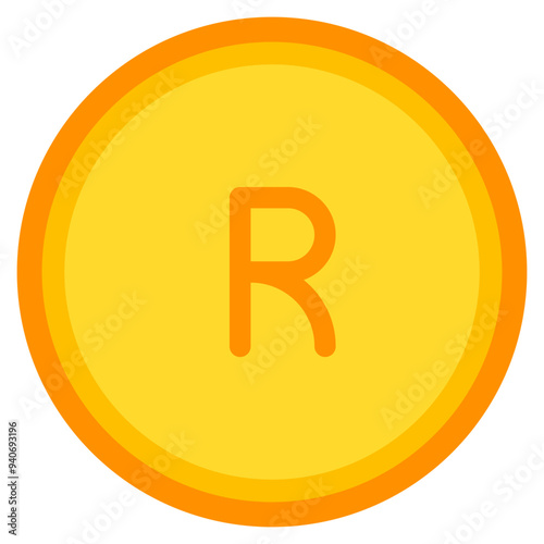 rand, coin, currency, money, cash Icon