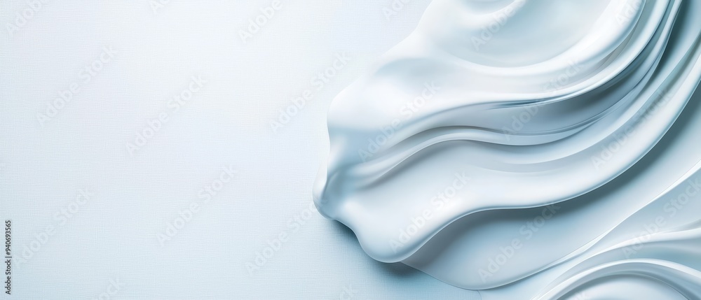 A blue-and-white abstract backdrop featuring a flowing wave of liquid, seamlessly descending the image's side A blue-and-white abstract backdrop featuring a flowing wave of liquid, seamlessly descending the image's side