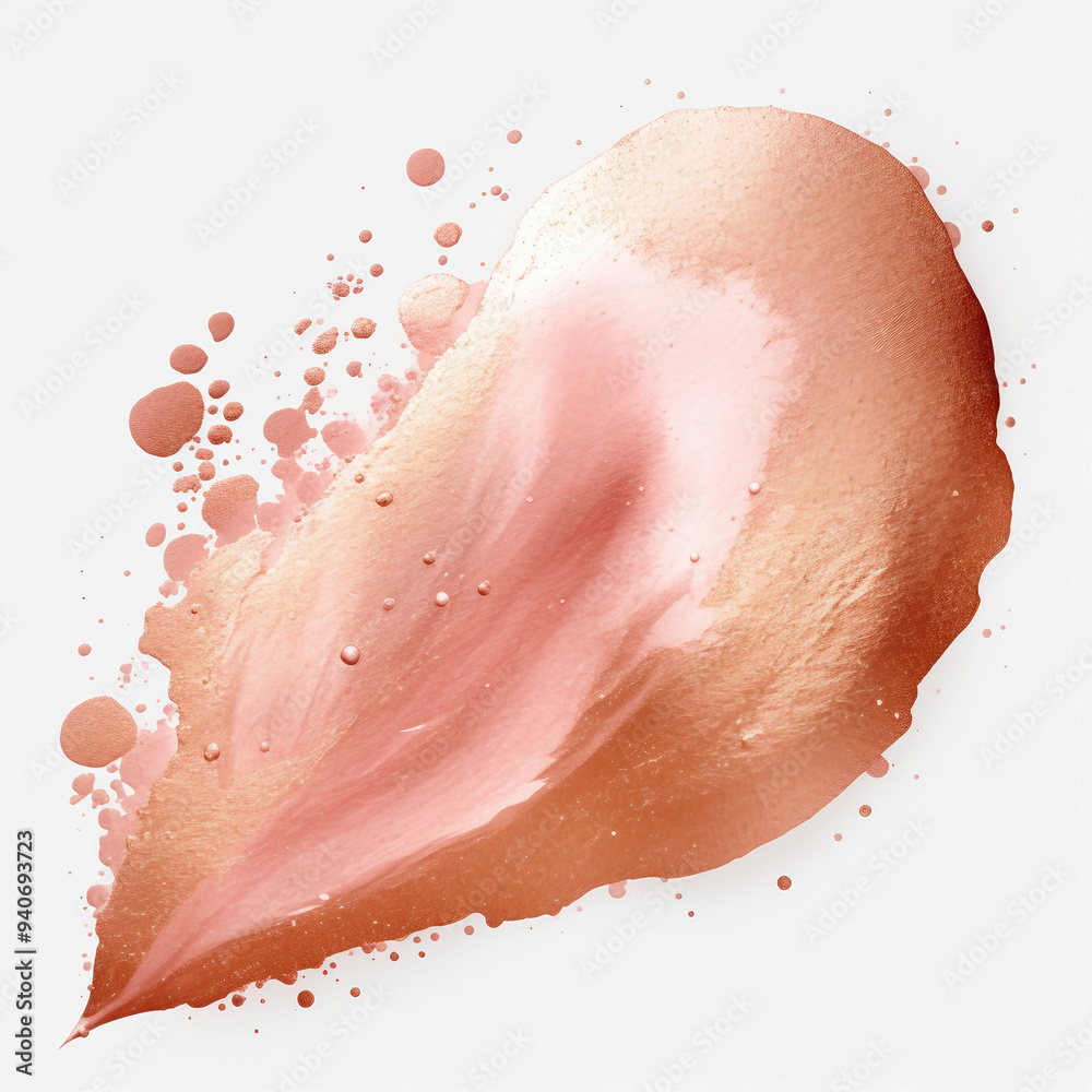 Fototapeta premium rose gold glitter watercolor stains