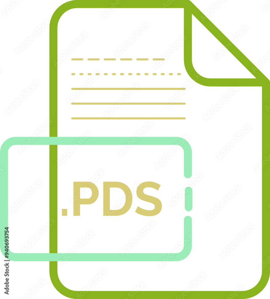 PDS File extension icon little dot and color fill PDS File extension icon little dot and color fill