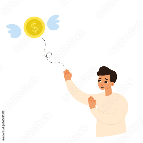 Financial Struggle Character 1 Men Need Money