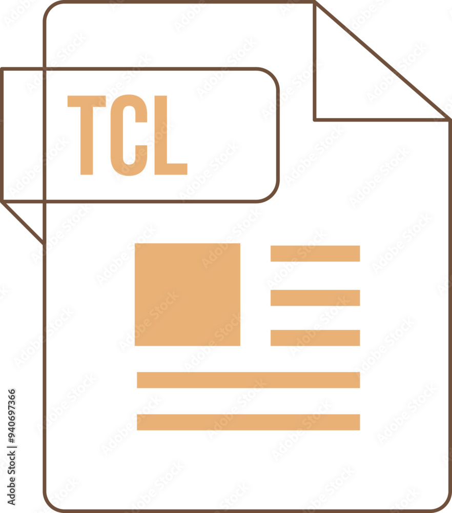TCL icon inside transparent outline and sharp corners TCL icon inside transparent outline and sharp corners