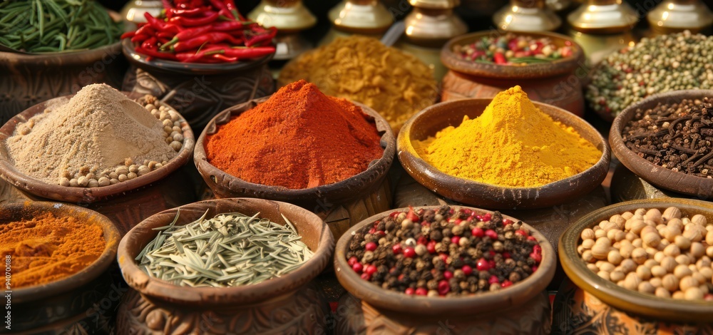 Vibrant Spices at an Indian Market Vibrant Spices at an Indian Market
