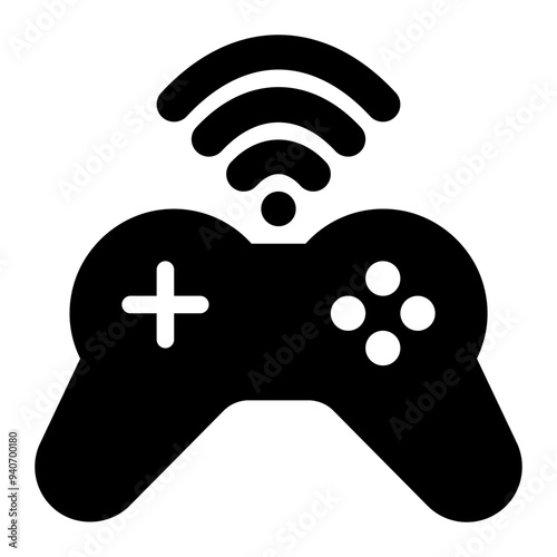 smart game, internet game, smart, internet, wireless, game controller, joystick, game, gaming solid or glyph icon