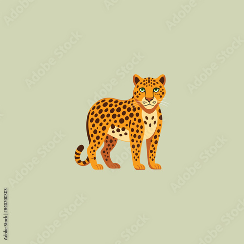 cheetah cartoon isolated on white