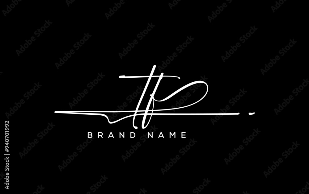 TF letter beauty handwriting vector logo. TF letter beauty handwriting vector logo.
