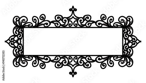 Vintage theme classic frame design with transparent background. Perfect for invitation cards, envelopes, photo frames, backgrounds and wallpapers