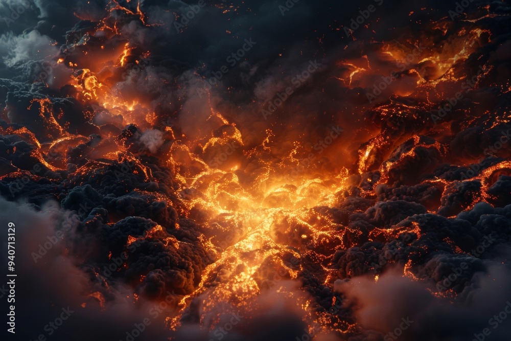 An intense and powerful ignited blaze doubling up with fierce, roaring flames. An intense and powerful ignited blaze doubling up with fierce, roaring flames.