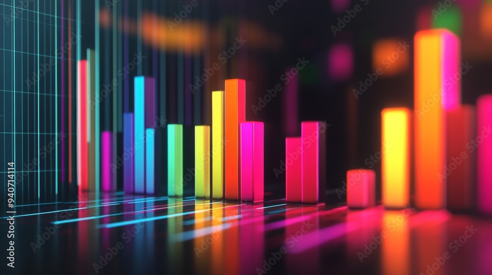 A 3D bar chart with stacked bars and layered colors, presenting complex financial data with a clear and engaging visual style. A 3D bar chart with stacked bars and layered colors, presenting complex financial data with a clear and engaging visual style.