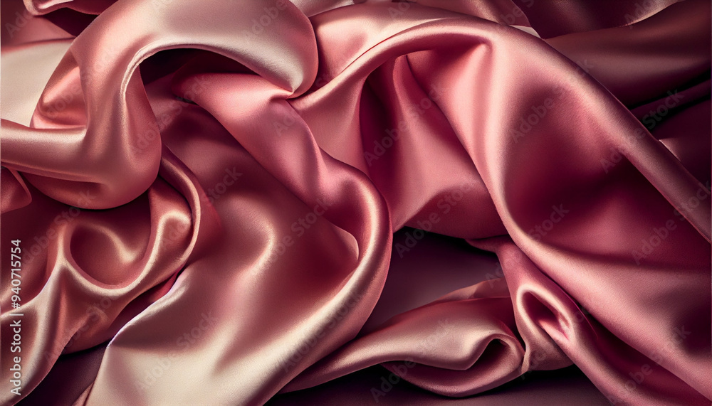 Fototapeta premium Abstract beautiful silky chiffon texture, luxury liquid wavy satin cloth, soft fabric. Generative AI