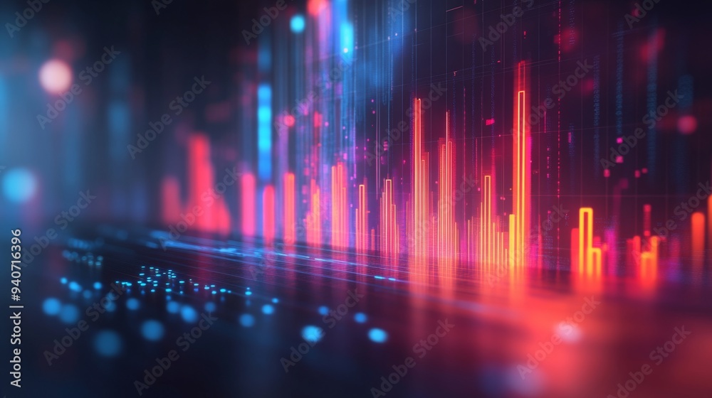 A 3D financial graph with rising bars and a dynamic upward trend, set against a sleek, modern background with digital elements. A 3D financial graph with rising bars and a dynamic upward trend, set against a sleek, modern background with digital elements.